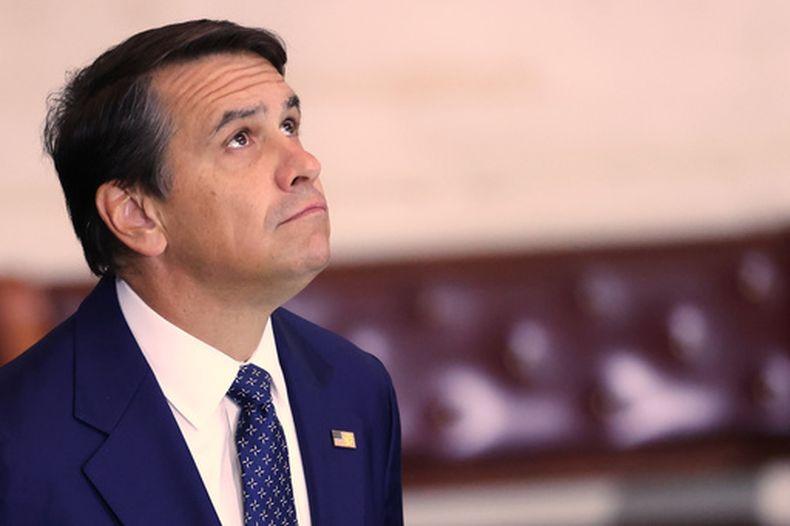 El secretario de Justicia interino Todd Blanche asiste a un homenaje del Congreso al fallecido senador republicano Lindsey Graham, en la Rotonda del Capitolio, el martes 28 de julio de 2026, en Washington. (Win McNamee/Foto compartida vía AP)