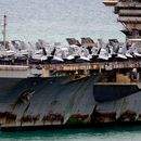 El portaaviones estadounidense USS Abraham Lincoln llega a Laem Chabang, Chonburi, Tailandia el 2 de septiembre del 2026. (AP foto/Sakchai Lalit)