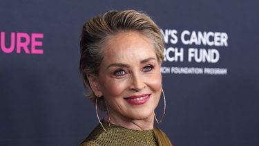 ARCHIVO - La galardonada con el Premio Courage Sharon Stone posa en la gala An Unforgettable Evening en beneficio a Womens Cancer Research Fund, en Beverly Hills, California, el 16 de marzo de 2023. Stone inauguró una exposición con algunas de sus pinturas en C. Parker Gallery en Greenwich, Connecticut que estará abierta hasta el 3 de diciembre. (Foto AP/Chris Pizzello, archivo)