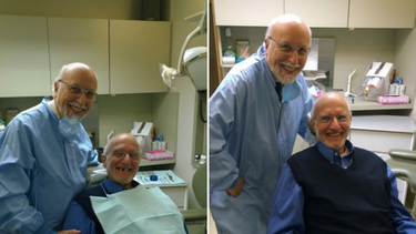 Gross sorprendió a quienes le siguen en Twitter con un par de fotos, antes y después de colocarse los dientes.