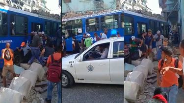 captado los momentos de panico que vivieron pasajeros de un omnibus en cuba tras estrellare contra un edificio