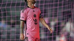 El argentino Lionel Messi, del Inter MIami, sonríe durante el partido ante el Real Salt Lake, el miércoles 21 de febrero de 2024 (AP Foto/Lynne Sladky)