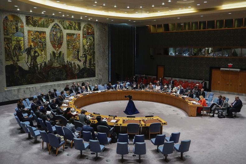 En esta imagen de archivo, vista de una reunión del Consejo de Seguridad en la sede de Naciones Unidas, el 2 de julio de 2024. (AP Foto/Julia Nikhinson)