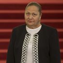 ARCHIVO - La fiscal general Consuelo Porras asiste a su ceremonia de juramentación del cargo en el Palacio Nacional en Ciudad de Guatemala, el 16 de mayo de 2018. (AP Foto/Luis Soto, Archivo)