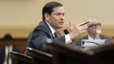 El secretario de Estado, Marco Rubio, durante una audiencia ante la Comisión de Asuntos Exteriores de la Cámara de Representantes en el Capitolio, el miércoles 21 de mayo de 2025, en Washington. (AP Foto/Mark Schiefelbein)