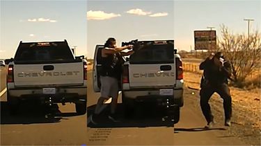 el aterrador momento en que un hispano acribillo a un oficial en nuevo mexico con una ar-15