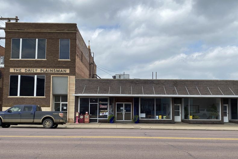 La redacción del periódico Huron Plainsman, el jueves 7 de agosto de 2025, en Huron, Dakota del Sur. (Alaysha Knife vía AP)