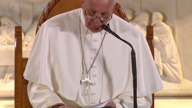 el papa en la iglesia de san patricio, washington