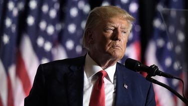 El expresidente estadounidense Donald Trump durante un mitin en Council Bluffs, Iowa, el 7 de julio de 2023. (AP Foto/Charlie Riedel, File)