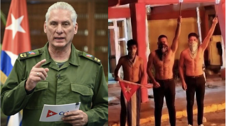 Diaz-Canel protestas