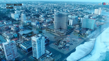 pone un dron sobre la habana anegada en agua
