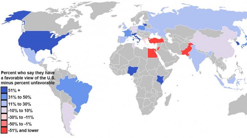 Un investigador del Pew Research Center presentó este sábado dos investigaciones distintas. La primera de ellas exhibe cuáles son los países cuyos ciudadanos presentan en gran medida opiniones desfavorables hacia Estados Unidos.