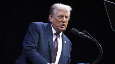 El presidente estadounidense Donald Trump en un evento en el Museo de la Biblia en Washington el 8 de septiembre del 2025. (AP foto/Evan Vucci)