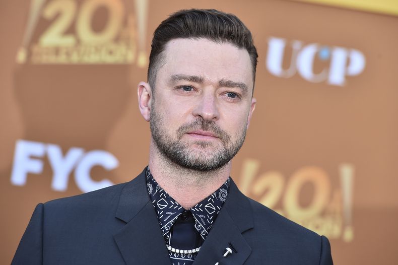 Justin Timberlake en la premiere de Candy en Los Ángeles el 9 de mayo de 2022. (Foto de Jordan Strauss/Invision/AP)