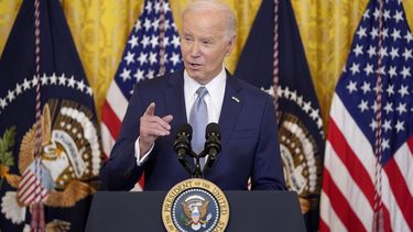 El presidente Joe Biden durante un evento de la Asociación Nacional de Gobernadores, el 23 de febrero de 2024, en la Casa Blanca, en Washington. (AP Foto/Evan Vucci, Archivo)