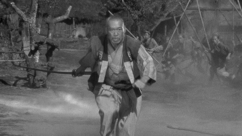 En esta imagen proporcionada por Janus Films, Takashi Shimura en una escena de Los siete samuráis de 1954. (Janus Films vía AP)