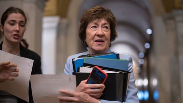 La senadora republicana por Maine, Susan Collins, en el Congreso en Washington, el 17 de junio del 2026. (AP foto/J. Scott Applewhite)