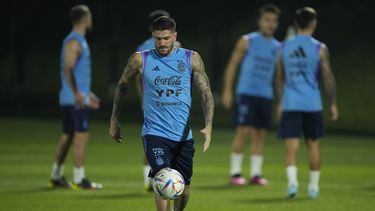 Di María recuperado; De Paul no entrena en Argentina