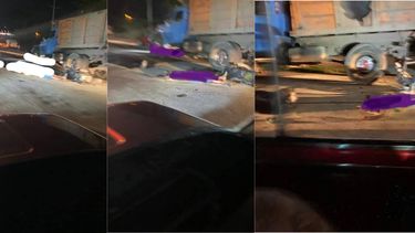 tragico accidente de transito en la habana: moto es aplastada por un camion dejando dos muertos