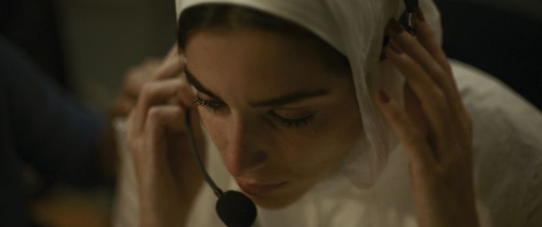 Esta imagen difundida por Mime Films/Tanit Films muestra a Saja Kilani en una escena de The Voice of Hind Rajab. (Mime Films/Tanit Films vía AP)