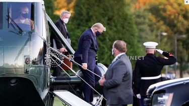 donald trump esta ya en el centro medico militar walter reed
