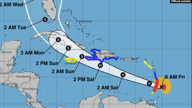 cuba en la trayectoria de elsa, el primer huracan de la temporada