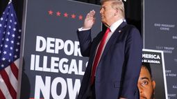 El candidato presidencial republicano Donald Trump en un evento de campaña en Aurora, Colorado el 11 de octubre del 2024. (AP foto/Alex Brandon)