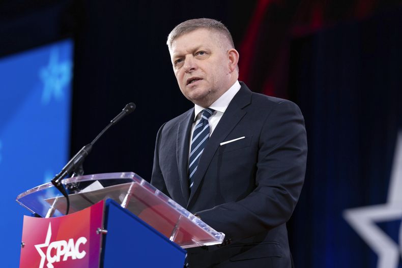 El primer ministro de Eslovaquia Robert Fico en una conferencia de movimientos conservadores en Oxon Hill, Maryland, el 21 de febrero del 2025. (AP foto/Jose Luis Magana)