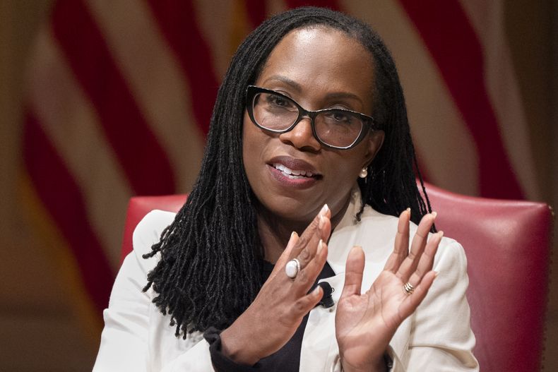 La jueza de la Corte Suprema Ketanji Brown Jackson en un evento en la Biblioteca del Congreso en Washington el 13 de febrero del 2025. (AP foto/Jacquelyn Martin, Pool)