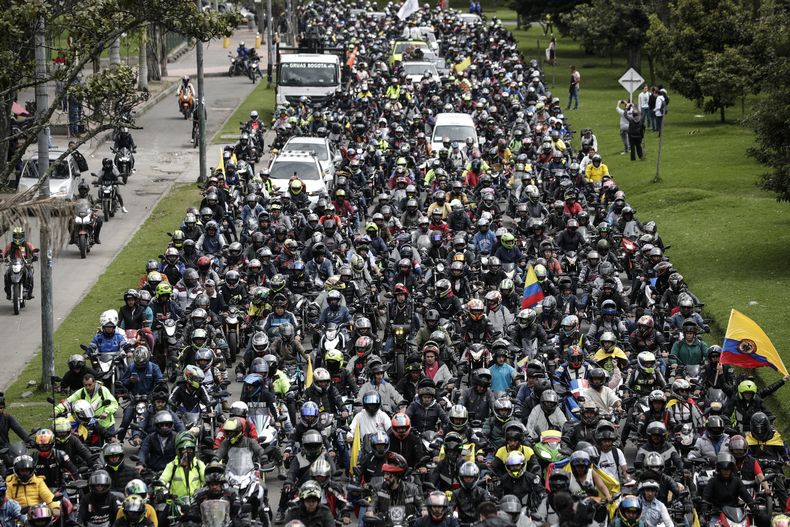 AMS-GEN COLOMBIA-MOTOCICLISTAS PROTESTA