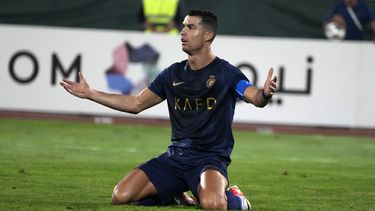 ARCHIVO - Cristiano Ronaldo del club saudí Al Nassr durante el partido contra Persepolis de Irán en la Liga de Campeones de Asia, el martes 19 de septiembre de 2023, en Teherán. (AP Foto/Vahid Salemi)