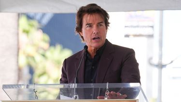 ARCHIVO - Tom Cruise habla en una ceremonia en honor a David Beckham en Hollywood, el 12 de junio de 2026 (AP Photo/Chris Pizzello, archivo)