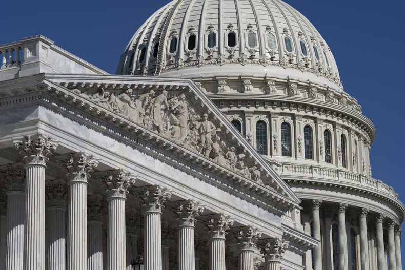 Vista de la sede del Congreso de Estados Unidos, en Washington, el 18 de abirl de 2023. (AP Foto/J. Scott Applewhite, Archivo)