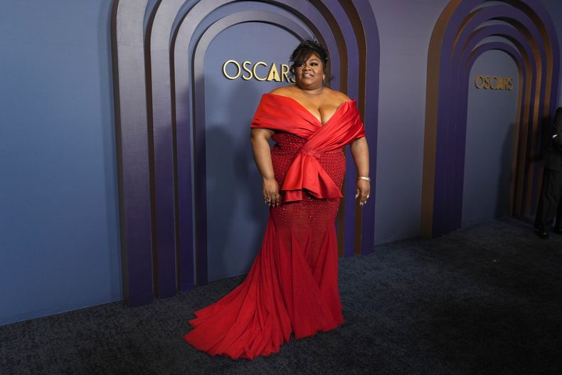 DaVine Joy Randolph llega a los Premios de los Gobernadores el martes 9 de enero de 2024 en el Dolby Ballroom de Los Ángeles. (Foto AP/Chris Pizzello)