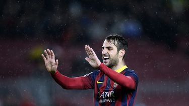 americateve | El jugador del Barcelona y la selecci&oacute;n espa&ntilde;ola, Cesc F&aacute;bregas, festeja un gol contra Levante en la Copa del Rey el mi&eacute;coles, 29 de enero de 2014, en Barcelona. (AP Photo/Manu Fernandez)