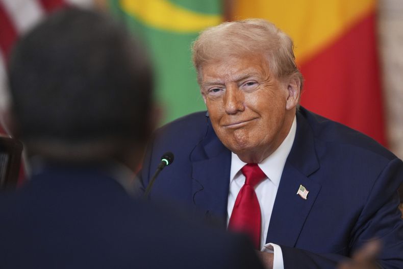 El presidente estadounidense Donald Trump durante un evento en la Casa Blanca, en Washington, el miércoles 9 de julio de 2025. (AP Foto/Evan Vucci)