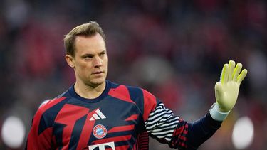 El arquero del Bayern Múnich Manuel Neuer previo al partido de vuelta contra el Paris Saint Germain en las semifinales de la Liga de Campeones, el miércoles 6 de mayo de 2026. (AP Foto/Matthias Schrader)