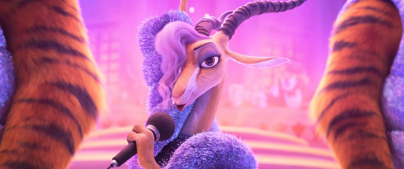 Esta imagen difundida por Disney muestra al personaje animado Gazelle, con la voz de Shakira, en una escena de Zootopia 2. (Disney via AP)