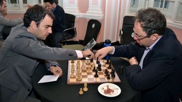 Leinier Dominguez&nbsp; y Boris Gelfan.