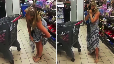 mujer se quita el tanga y se lo pone como mascarilla cuando le llaman la atencion en supermercado