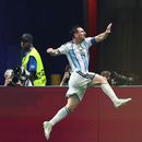 Lionel Messi celebra tras anotar el segundo gol de Argentina en la victoria 3-2 ante Egipto en los octavos de final del Mundial, el martes 7 de julio de 2026, en Atlanta. (AP Foto/Colin Hubbard)