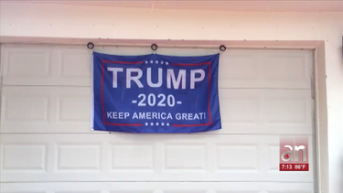 vandalizan casas en miami por tener carteles y banderas en apoyo al presidente trump