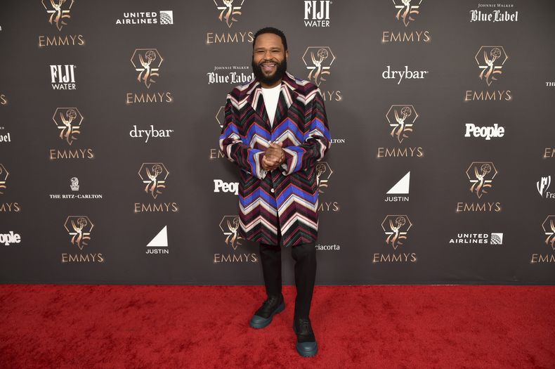 Anthony Anderson asiste a una presentación para prensa de la 75a edición de los Premios Emmy el 12 de enero de 2024, en Los Angeles. Los premios a lo mejor de la televisión se entregarán el lunes. (Foto Richard Shotwell/Invision/AP)