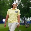 Haeran Ryu, de Corea del Sur, reacciona en el green del hoyo 18 tras un putt durante la ronda final del torneo de golf del Campeonato de la PGA Femenil en el Hazeltine National Golf Club, el domingo 28 de junio de 2026, en Chaska, Minnesota. (Foto AP/Chris Carlson)