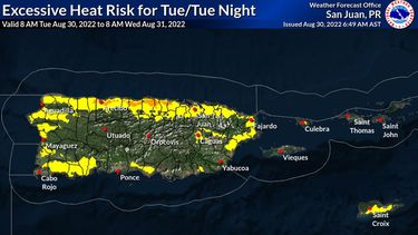 bajo advertencia de calor 27 pueblos: indices podrian ascender a los 111 grados fahrenheit