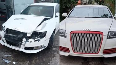 limay blanco sufre aparatoso accidente de transito en la habana: asi quedo su audi a4