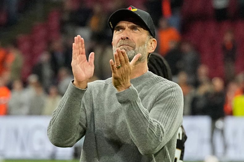 El técnico de Alemania Jurgen Klopp tras el empate 1-1 contra Países Bajos en la Liga de Naciones, el jueves 24 de septiembre de 2026, en Ámsterdam. (AP Foto/Martin Meissner)