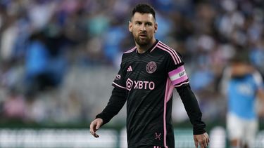 El argentino Lionel Messi, delantero del Inter Miami, durante el partido de la MLS ante Charlotte, el sábado 21 de octubre de 2023. (AP Foto/Erik Verduzco)