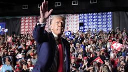 El candidato republicano a la presidencia, el expresidente Donald Trump, durante un evento de campaña en Greensboro, Carolina del Norte, el martes 22 de octubre de 2024. (AP Foto/Alex Brandon)