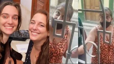 Turba del régimen acosan a la artista Tania Bruguera en la puerta de su casa